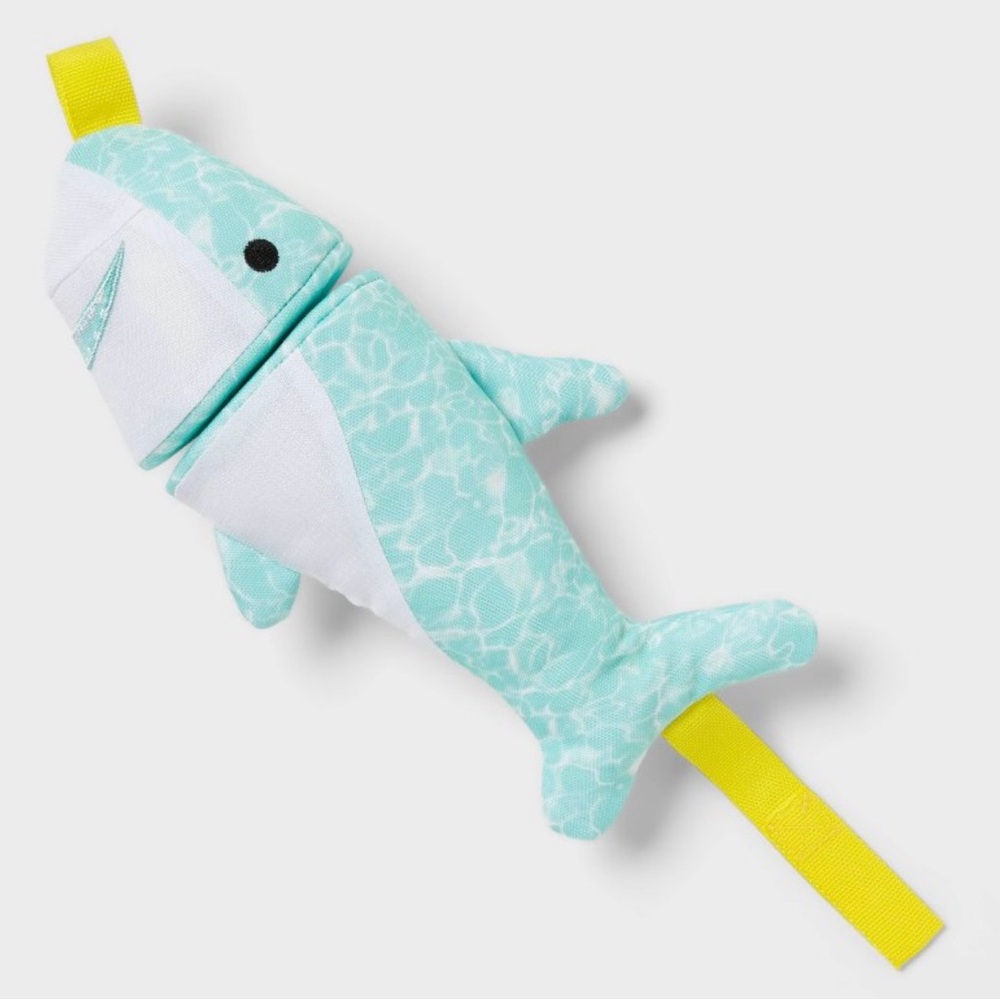 Great White Shark Dog Toy, Pull Back & Launch It Like a Rubberband
